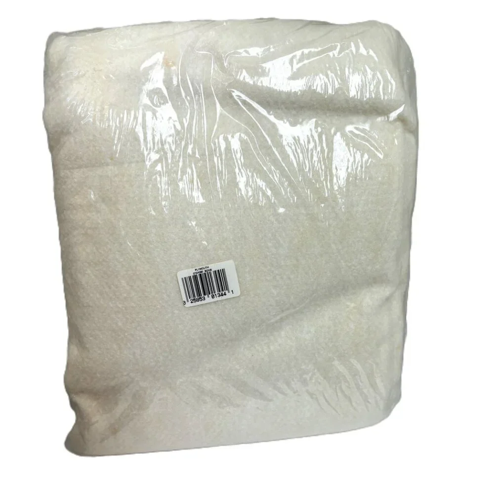 Plymouth 100% Polyester Cream Blanket NWT Vintage - Picture 10 of 11
